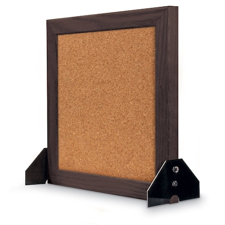 Indoor Enclosed Combo Board,48x36,Bronze Frame/Grey & Medium Grey